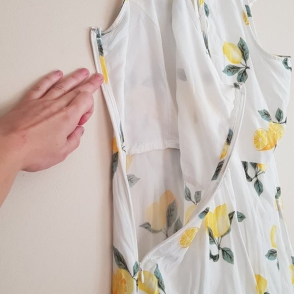 Lemon print flutter mini dress - Picture 3 of 5